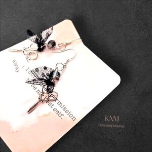 Silver Scissors Dangle Earrings